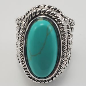 VINTAGE RING STERLING SILVER TURQUIOSE